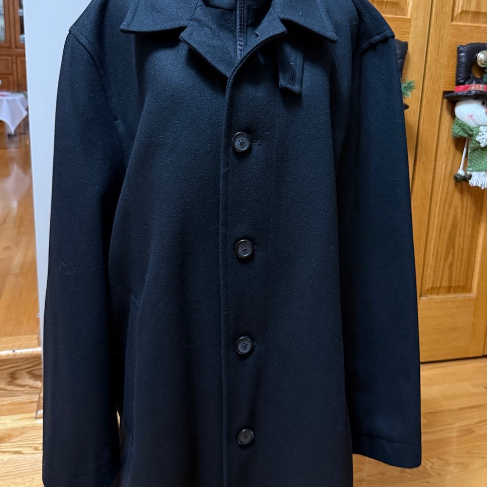 Men’s wool J.Ferrar Classic Black Trench Coat